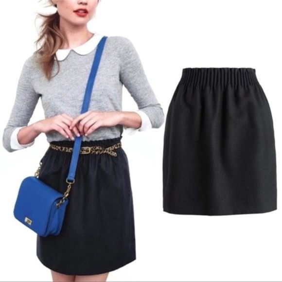 J Crew Mini Skirt - Black - Size 00 - Pockets - Picture 1 of 2